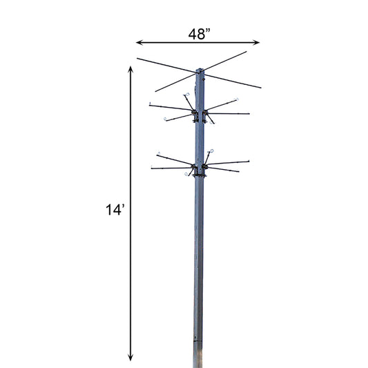 The 'Grove Rack' Purple Martin Gourd Rack | Troyer's Birds' Paradise Deluxe 12-Gourd Pulley Pole System