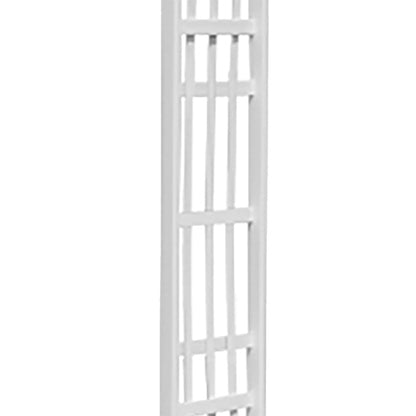 The Corinthian Arched Estate Sanctuary Arbor | 80" White Weather-Proof Vinyl Garden Arch | New England Arbors