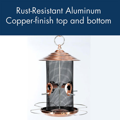 The 'Copper Canopy' Mesh Tube Bird Feeder