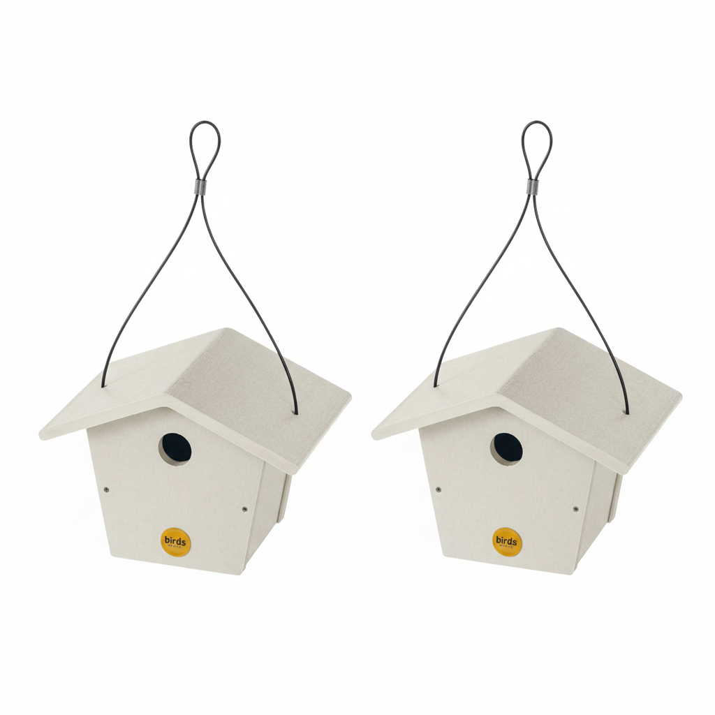 The "Twin-Home" Traditional Wren House | 2-Pack Hanging Chickadee Nesting Box | Birds Choice