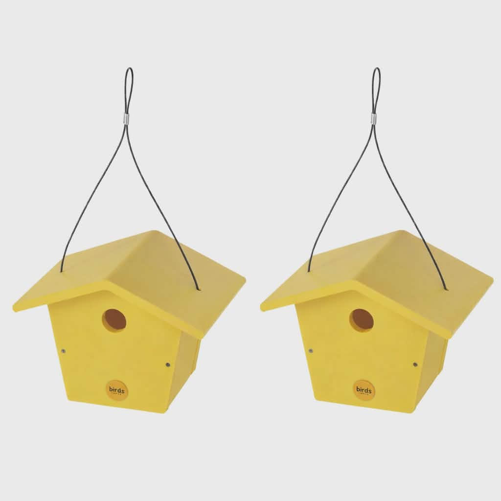 The "Twin-Home" Traditional Wren House | 2-Pack Hanging Chickadee Nesting Box | Birds Choice