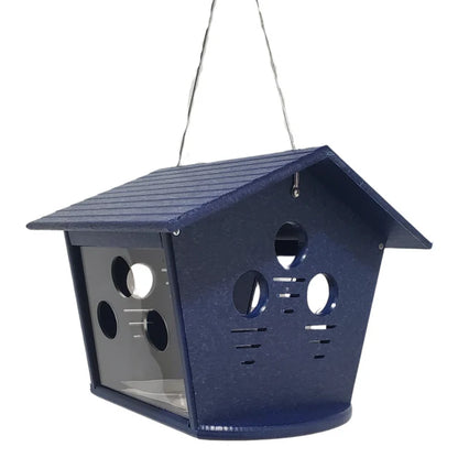 The 'Members Only Buffet' Ultimate Enclosed Bluebird Feeder | JCS Wildlife Recycled Poly-Lumber Bluebird Mealworm Feeder