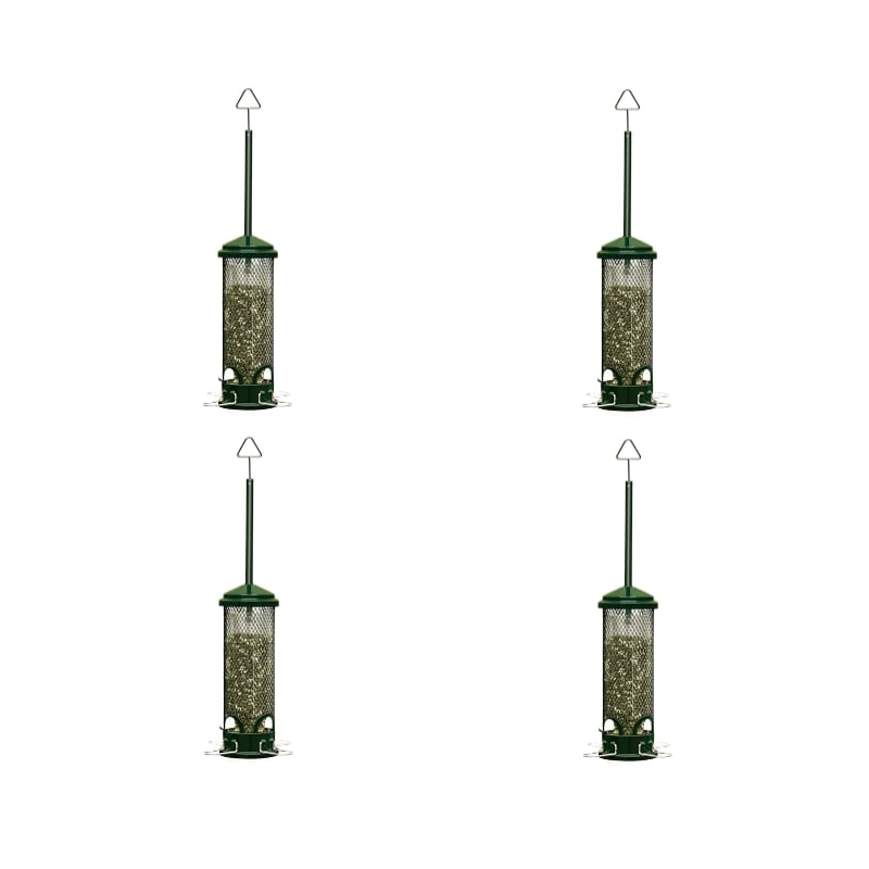 The "Full Restaurant" Squirrel-Buster Mini Bird Feeder | 4-Pack Quad-Horizon Suite | Brome