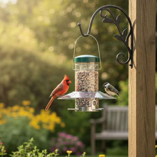 The 'Canopy Guard' Weather-Shield Tube Bird Feeder