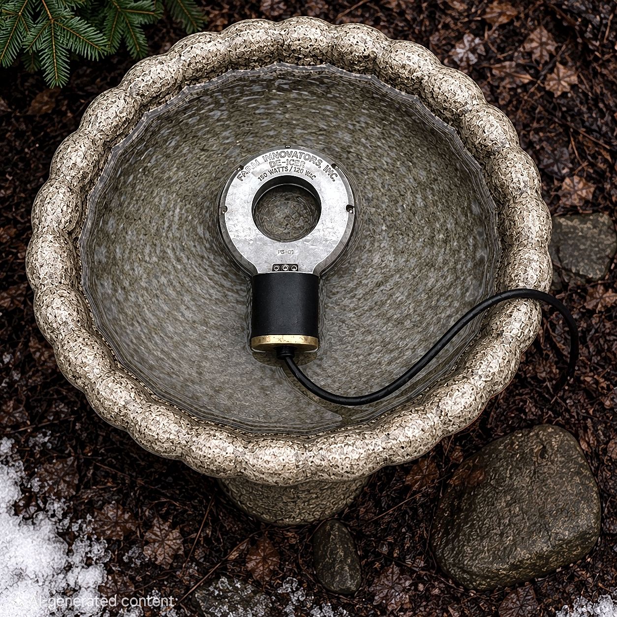 The 'Winter Wellspring' Bird Bath De-Icer