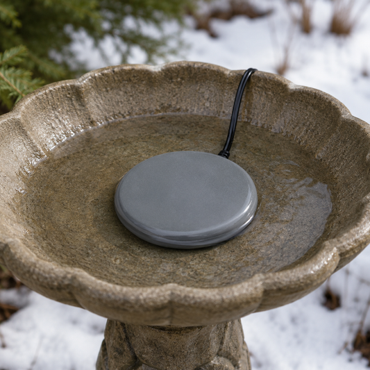 The 'Defrost Disc' Bird Bath De-Icer
