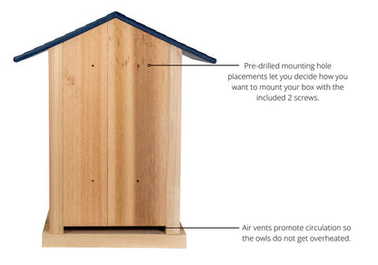 The "Nocturnal Nursery" Owl House | Cedar & Poly Nesting Box | JCS Wildlife