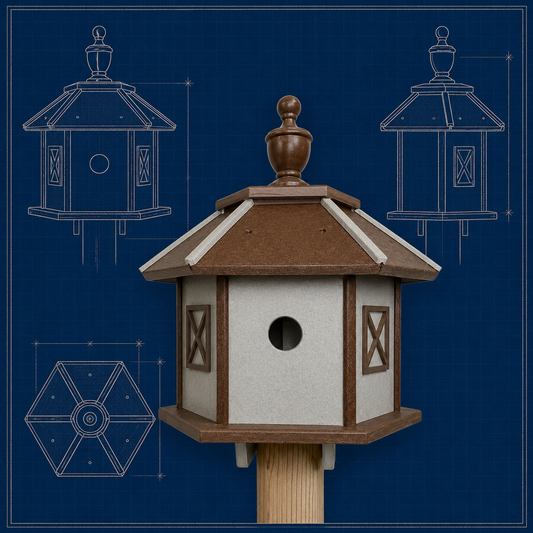 The "Prairie Pavilion" Three-Chamber Gazebo Birdhouse