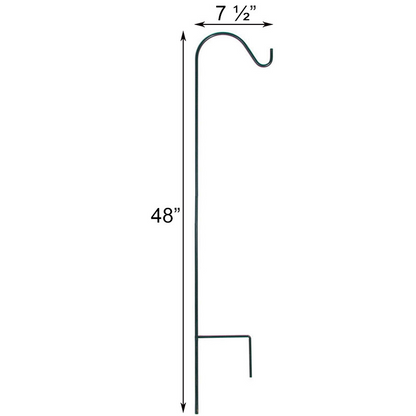 The "Apex-47" Solid-Steel Foundation Hook | 47" Heavy-Duty Forged Garden Shepherd Hook | American GardenWorks