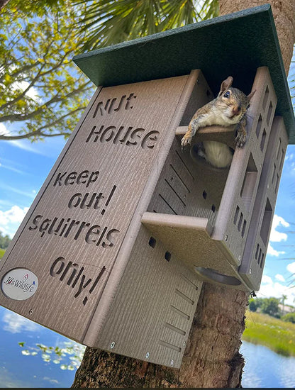 The "Poly-Summit" Nut House Citadel | Heavy-Duty Poly Squirrel Nesting Box | JCS Wildlife