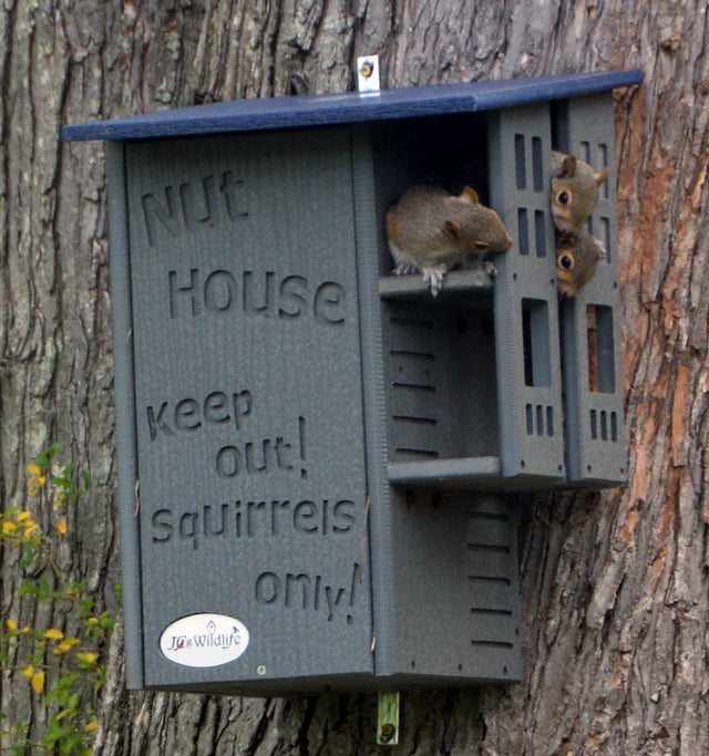 The "Poly-Summit" Nut House Citadel | Heavy-Duty Poly Squirrel Nesting Box | JCS Wildlife