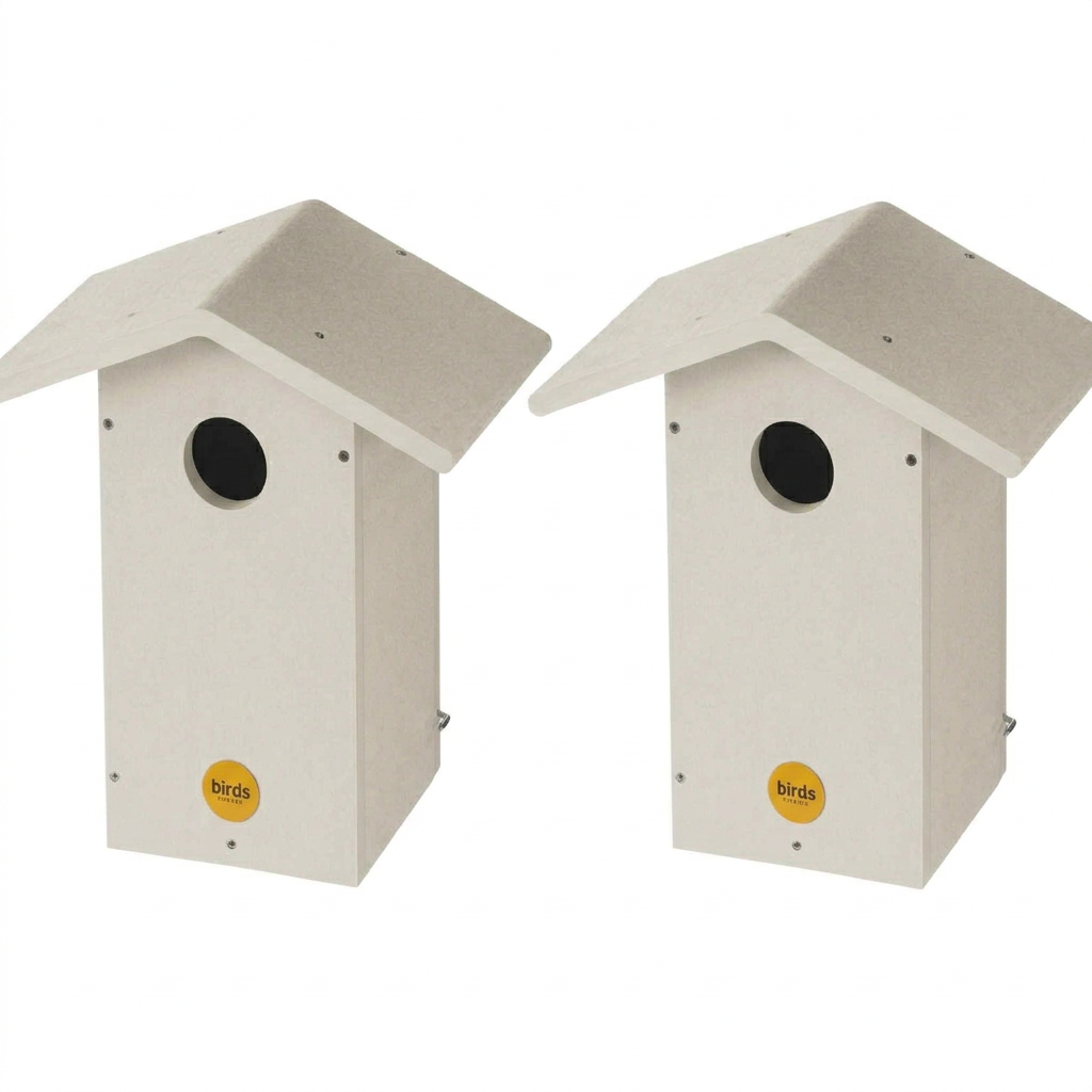The "Twin-Home" Bluebird House Suite | 2-Pack Recycled Poly Nesting Box | Birds Choice