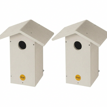 The "Twin-Home" Bluebird House Suite | 2-Pack Recycled Poly Nesting Box | Birds Choice