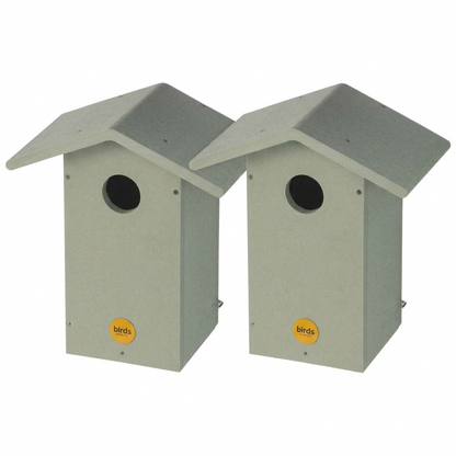 The "Twin-Home" Bluebird House Suite | 2-Pack Recycled Poly Nesting Box | Birds Choice