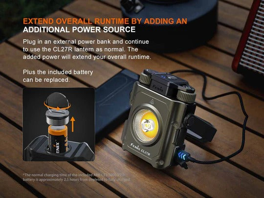 The 'Field Station' Rechargeable Lantern | Fenix CL27R 1600-Lumen Dual-Beam Spot & Flood Field Lantern