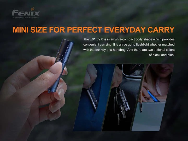 The 'Fenix Family Four' Keychain Flashlight Pack | Fenix E01 V2.0 AAA Compact Field Light — 4-Pack