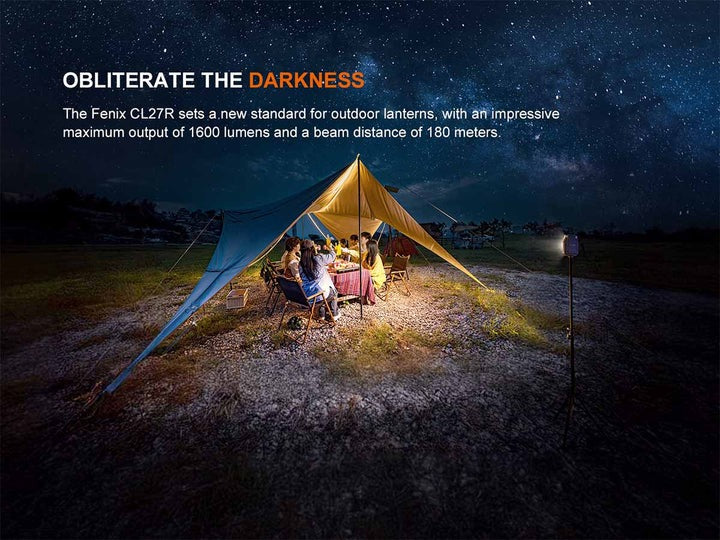The 'Field Station' Rechargeable Lantern | Fenix CL27R 1600-Lumen Dual-Beam Spot & Flood Field Lantern