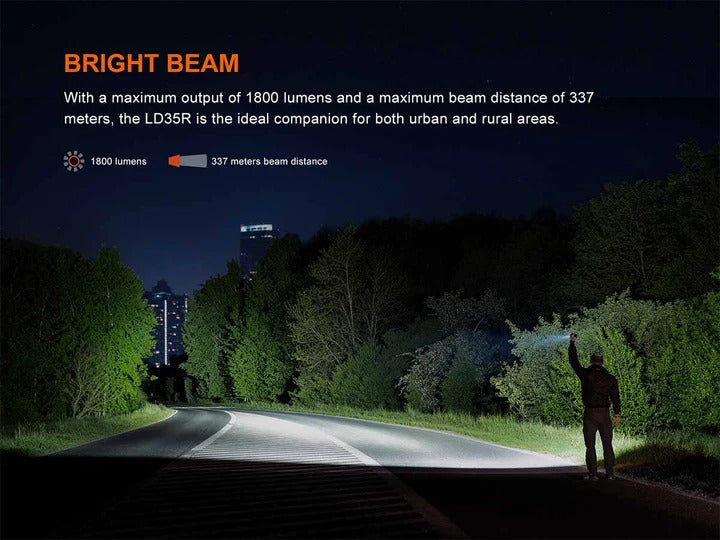 The 'Halo' Multi-Source Field Flashlight | Fenix LD35R 1800-Lumen Forward Spot + 360° COB Side Light Field Instrument