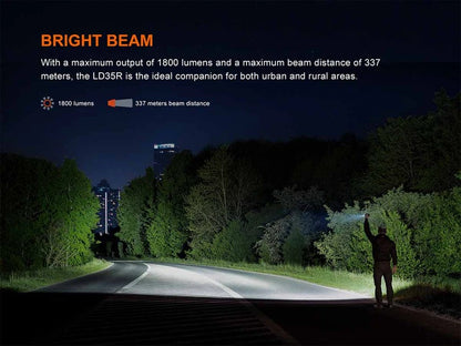 The 'Halo' Multi-Source Field Flashlight | Fenix LD35R 1800-Lumen Forward Spot + 360° COB Side Light Field Instrument