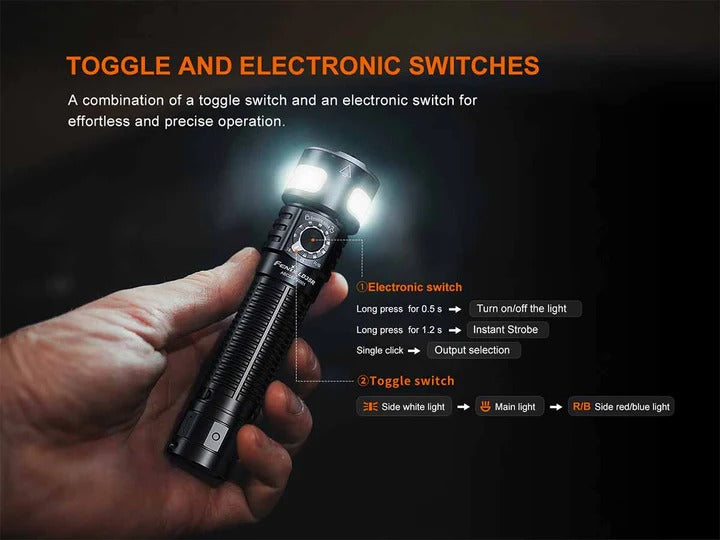 The 'Halo' Multi-Source Field Flashlight | Fenix LD35R 1800-Lumen Forward Spot + 360° COB Side Light Field Instrument