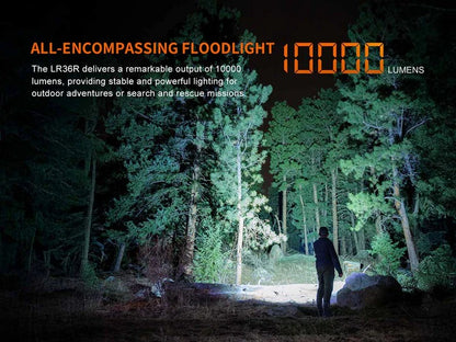 The 'Tractor Beam' White Laser Field Flashlight | Fenix LR36R 10,000-Lumen LEP Laser + LED Floodlight Hybrid