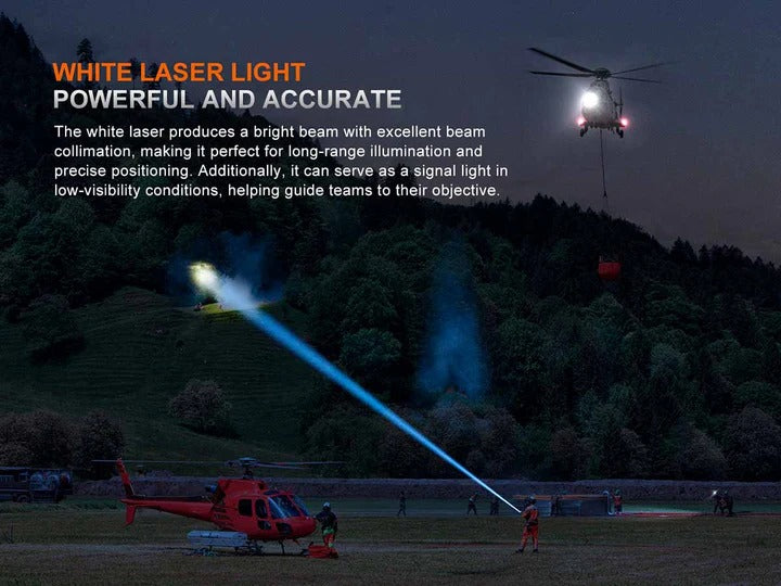 The 'Tractor Beam' White Laser Field Flashlight | Fenix LR36R 10,000-Lumen LEP Laser + LED Floodlight Hybrid