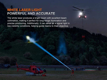 The 'Tractor Beam' White Laser Field Flashlight | Fenix LR36R 10,000-Lumen LEP Laser + LED Floodlight Hybrid