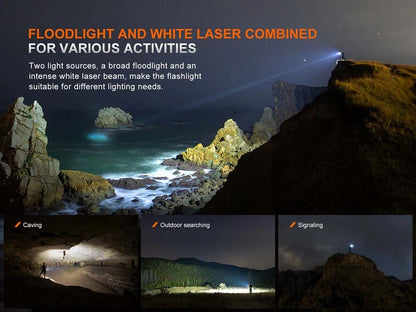 The 'Tractor Beam' White Laser Field Flashlight | Fenix LR36R 10,000-Lumen LEP Laser + LED Floodlight Hybrid