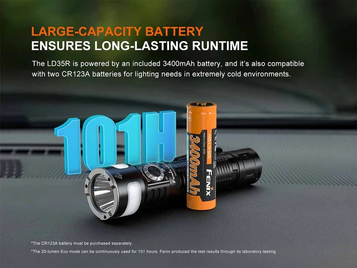 The 'Halo' Multi-Source Field Flashlight | Fenix LD35R 1800-Lumen Forward Spot + 360° COB Side Light Field Instrument