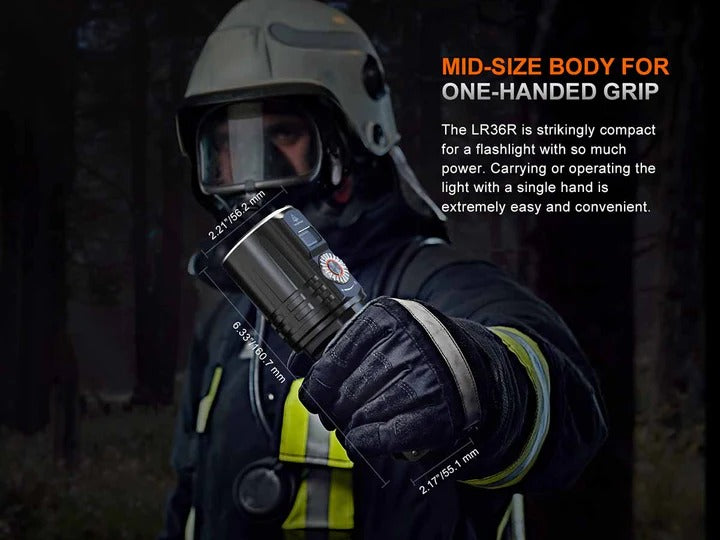 The 'Tractor Beam' White Laser Field Flashlight | Fenix LR36R 10,000-Lumen LEP Laser + LED Floodlight Hybrid