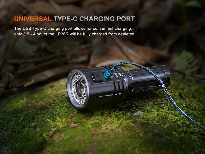 The 'Tractor Beam' White Laser Field Flashlight | Fenix LR36R 10,000-Lumen LEP Laser + LED Floodlight Hybrid