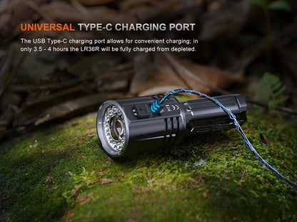 The 'Tractor Beam' White Laser Field Flashlight | Fenix LR36R 10,000-Lumen LEP Laser + LED Floodlight Hybrid