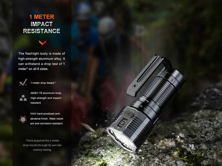 The 'Supernova' Search & Field Flashlight | Fenix LR60R 21,000-Lumen Dual-Mode Rotary Searchlight with OLED Display