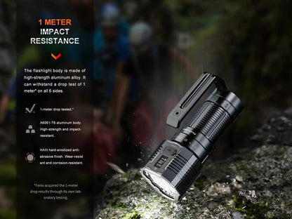The 'Supernova' Search & Field Flashlight | Fenix LR60R 21,000-Lumen Dual-Mode Rotary Searchlight with OLED Display