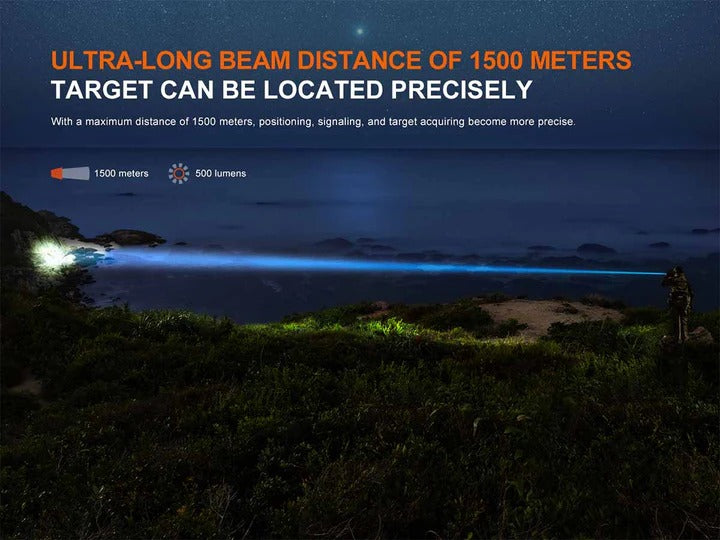 The 'Light Saber' White Laser Field Flashlight | Fenix TK30R 500-Lumen LEP Spotlight — 4,921-Foot Throw