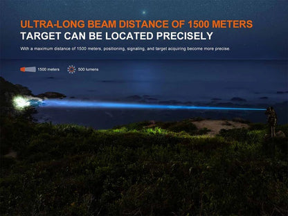 The 'Light Saber' White Laser Field Flashlight | Fenix TK30R 500-Lumen LEP Spotlight — 4,921-Foot Throw