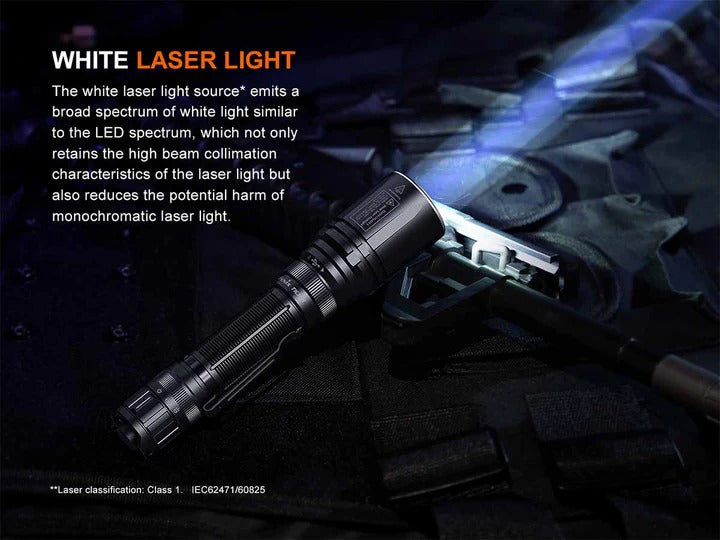 The 'Light Saber' White Laser Field Flashlight | Fenix TK30R 500-Lumen LEP Spotlight — 4,921-Foot Throw