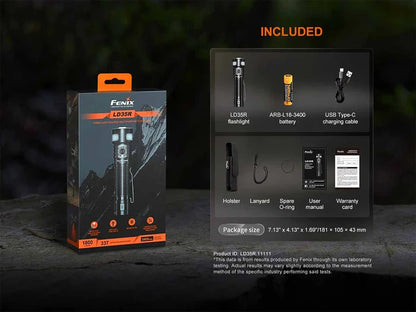 The 'Halo' Multi-Source Field Flashlight | Fenix LD35R 1800-Lumen Forward Spot + 360° COB Side Light Field Instrument