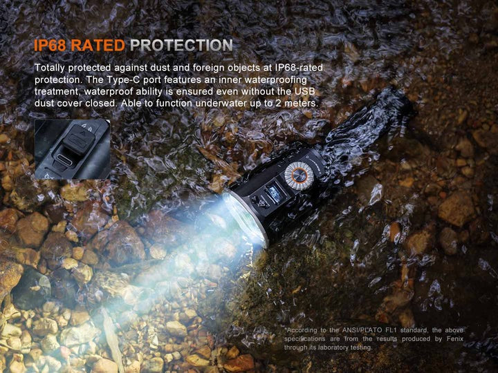 The 'Tractor Beam' White Laser Field Flashlight | Fenix LR36R 10,000-Lumen LEP Laser + LED Floodlight Hybrid