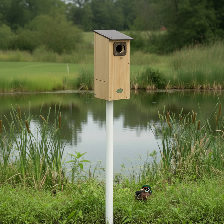 The Riparian Wood Duck Estate | Hybrid Cedar & Poly Wetland Nesting Box | JCS Wildlife