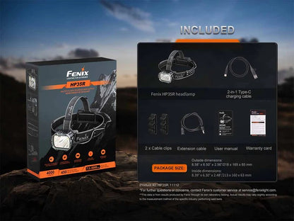 The 'Trailblazer' Professional Headlamp | Fenix HP35R 4000-Lumen Dual-Source Separation-Style Rechargeable Field Headlamp