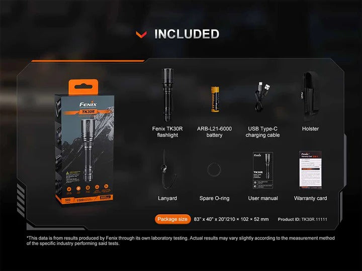 The 'Light Saber' White Laser Field Flashlight | Fenix TK30R 500-Lumen LEP Spotlight — 4,921-Foot Throw