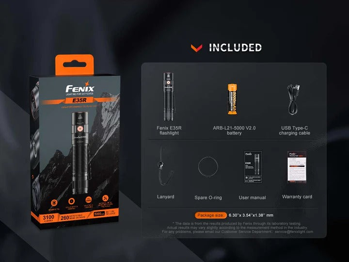 The 'Pocket Cannon' Field Flashlight | Fenix E35R 3100-Lumen Rechargeable Compact Field Instrument