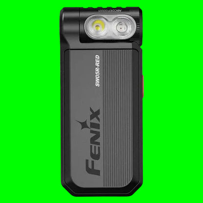 The 'Path-Lighter Duo' Clip-On Swivel Light | Fenix SW05R-RED White & Red Rechargeable Field Light — 2-Pack
