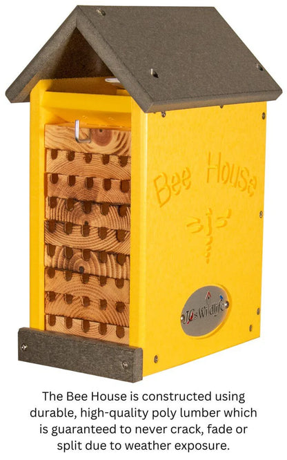 The 'Poly Pollinator' Mason Bee House | JCS Wildlife Small Poly Lumber & Pine Bee House