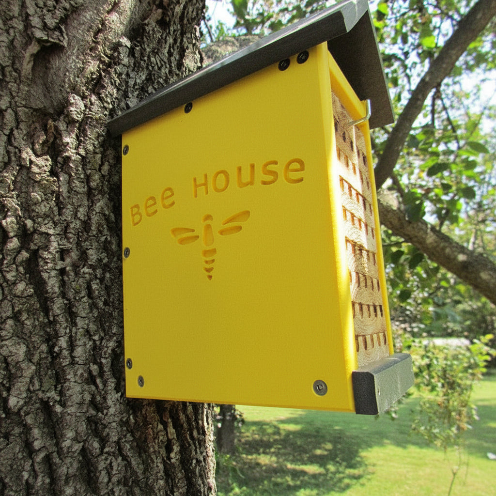The 'Poly Pollinator' Mason Bee House | JCS Wildlife Small Poly Lumber & Pine Bee House