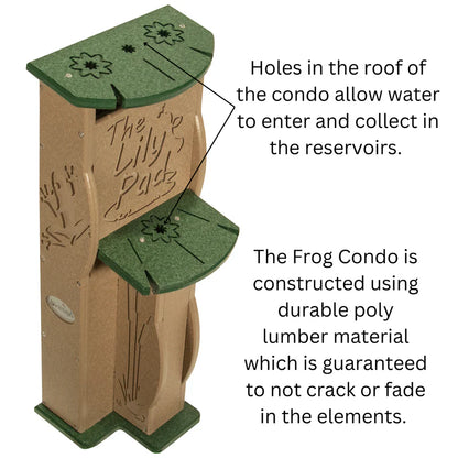 The Lily Pad Tree Frog Condo | Four-Chamber Hydration Habitat | JCS Wildlife
