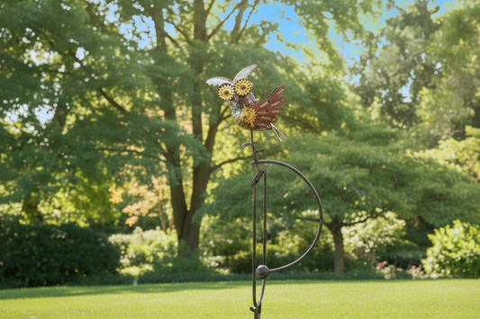 The Mechanical Sentinel | 55" Steampunk Kinetic Alert Owl Rocker | Esschert Design