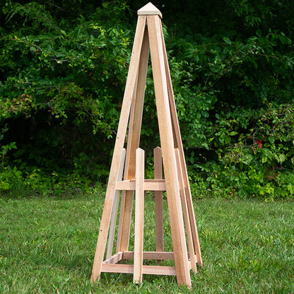 The 'Satellite Staple' Pyramid Trellis | Prime Retreat 46" Handcrafted Cedar Garden Obelisk