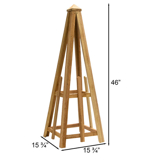 The 'Satellite Staple' Pyramid Trellis | Prime Retreat 46" Handcrafted Cedar Garden Obelisk